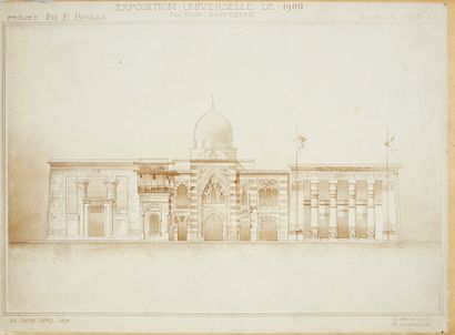 null PALACE OF EGYPT
FOR THE 1900 UNIVERSAL EXHIBITION.
Set of three large photographic...