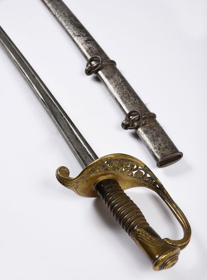 null INFANTRY OFFICER'S SABRE. 1855. Blade dated 1870. Wear.
