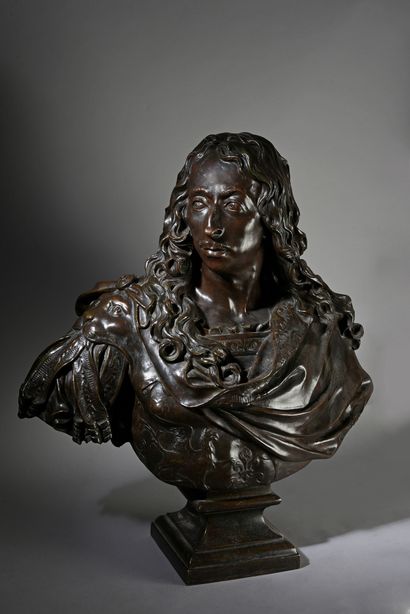 null ÉCOLE FRANÇAISE DU XIXe SIÈCLE, D'APRÈS ANTOINE COYSEVOX (1640-1720).
Buste...