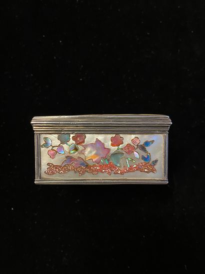 null SILVER SNUFFBOX,
PARIS, 1743. Rectangular in shape, decorated on each side with...