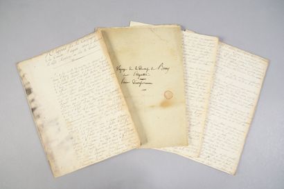 null VOYAGE DE LA DUCHESSE DE BERRY.
Handwritten report of seven pages signed Turpin,...