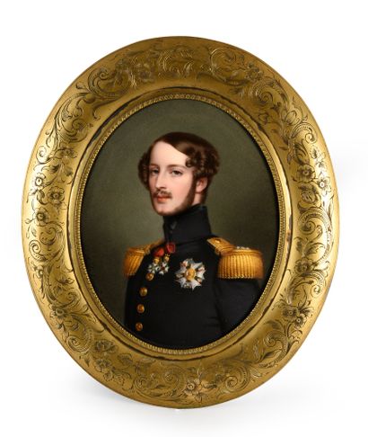 LIÉNARD Sophie (active 1842-après 1860). Portrait of Prince Ferdinand-Philippe, Duke...