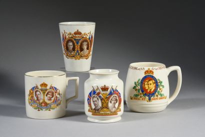 null GEORGE VI, king of Great Britain (1895-1952). 
 Set including a kettledrum,...
