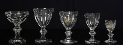 null CRYSTAL SERVICE,
BACCARAT, FRANCE, 20th CENTURY. 
 Harcourt model, with cut...