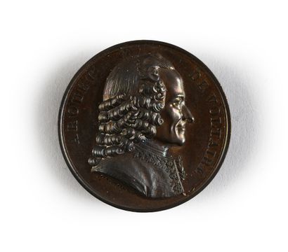 null Galerie Métallique des Grands Hommes.
Medal in long-grained red morocco, in...