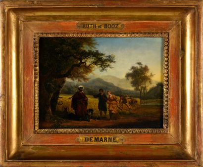 DEMARNE 
Histoire de Ruth et Booz.
4 panneaux. 17,5 x 23 cm.