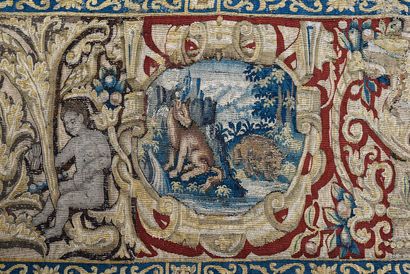 null Exceptional, very important and fine tapestry of the Animal Fighting or Pugnae...