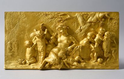 Joseph Charles MARIN (1749 - 1834). attribué à. 
Bas relief en bronze très finement...