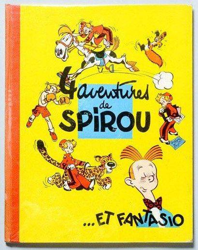FRANQUIN SPIROU 01b. 4 aventures de Spirou et Fantasio. Edition de 1955. Dos papier...