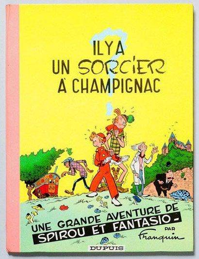 FRANQUIN SPIROU 02. Il y a un sorcier à Champignac. Edition au dos rose de 1966....