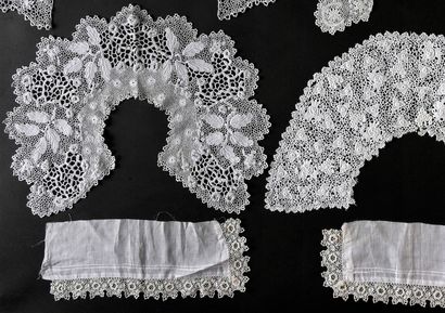 null Accessoires du costume féminin en dentelle d'Irlande, crochet, fin du XIXe début...