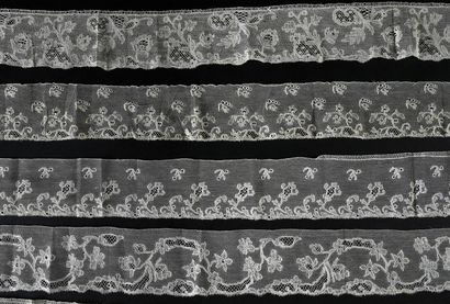 null Eight borders in Malines lace, spindle, 2nd half of the 19th century.
One with...