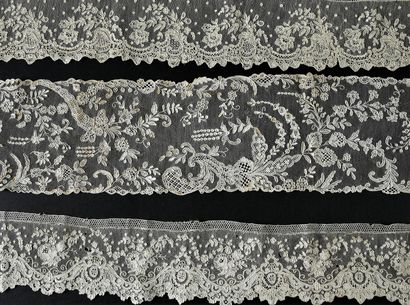 null Tie and six borders in Alençon lace, needlework, 3rd quarter of the 19th century.
The...