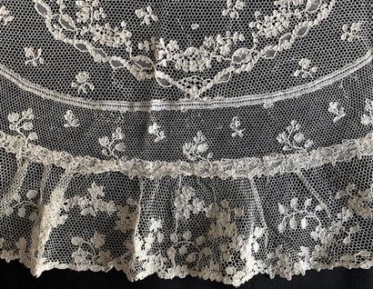 null Alençon and Argentan lace, needlework, 18th and 19th century.
Three pieces of...