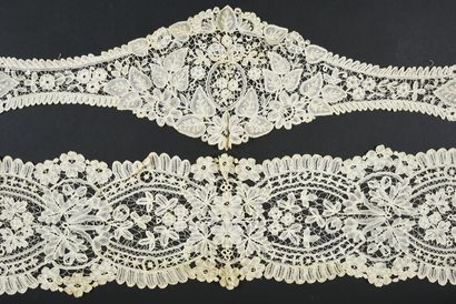 null Accessoires du costume féminin en dentelle, Bruxelles, fin du XIXe siècle. 
Un...