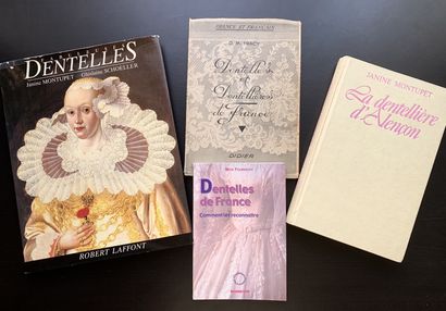 null Four books in French on lace.
Two books by Mrs Jeanine Montupet "Fabuleuses...