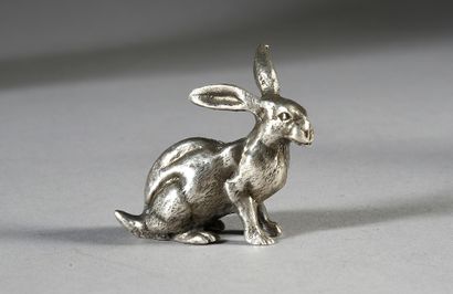 Hare in silver 925e. Hallmark Minerva, Weight:...