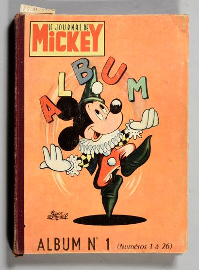 null Mickey n°1 (Numbers 1 to 26) Binding in good condition. Inside cracked and seems...
