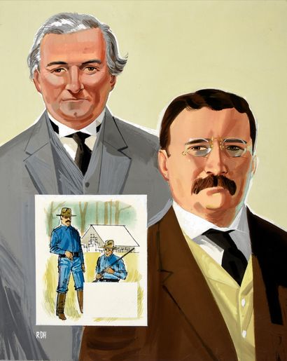 Studio RDH Présidents américains.
3 planches couleurs sur les personnalités de l'histoire...
