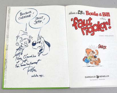 ROBA BOULE & BILL 23. FAUT RIGOLER. Original edition of 1991, with a felt-tip drawing...