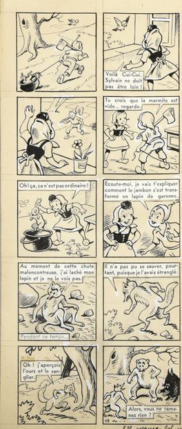 CUVILLIER, Maurice (1897-1957) SYLVAIN ET SYLVETTE Balade pour un jambon
Planche...