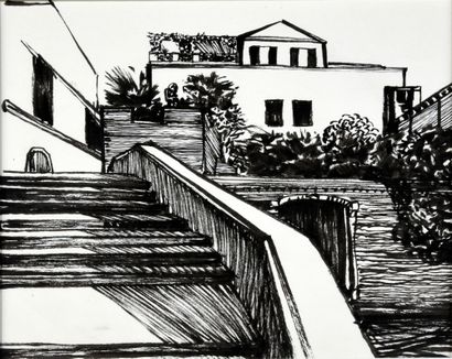 MATTOTTI, Lorenzo (1954) Venice. India ink for a work presented in 2011 at the Martel...