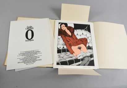 CREPAX. Histoire d'O.
Erotic portfolio in 37x29,5 cm format. Futuropolis 1983 - beige...