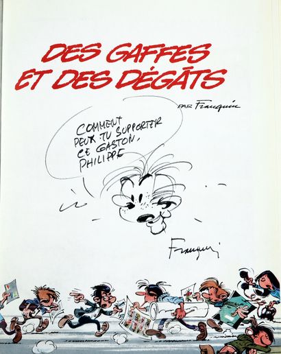 FRANQUIN GASTON 6. Gaffes and damages. Round back edition from 1970, with a felt...