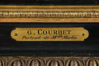 Attribué à Gustave COURBET (1819-1877) 
Portrait of Mademoiselle Martin (front: stem...