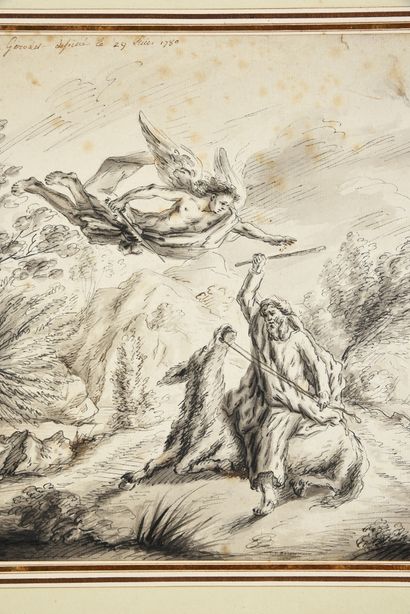 Anne-Louis GIRODET-TRIOSON (1767-1824) L'ange de Dieu fait obstacle à l'ânesse de...