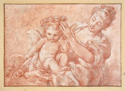 Atelier de François BOUCHER (1703-1770) 


Venus Crowning Love



Blood, black stone...