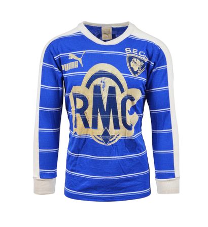 null José Pastinelli. Blue jersey n°3 of the SEC Bastia worn during the 1982-1983...