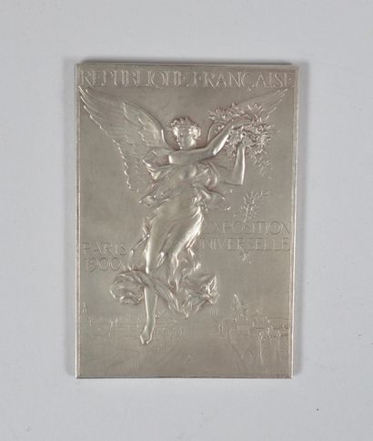 null Silver plated bronze plaque. "Sailing regattas". By F. Vernon. Silver bronze...