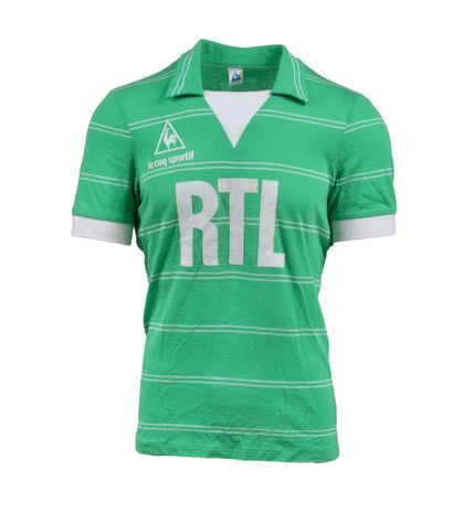 null Christian Lopez. A.S ST Etienne jersey n°5 worn against Bastia on May 11th 1982...