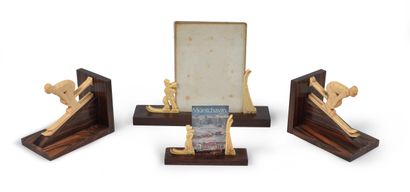 Pair of bookends and two picture holders....