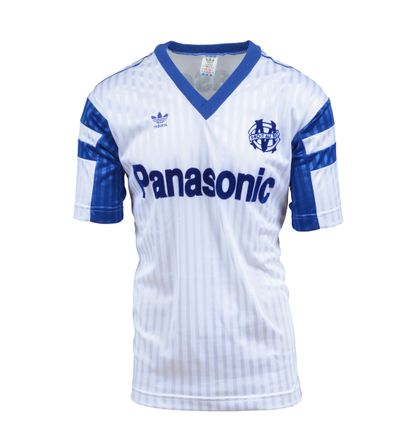null Jean-Pierre Papin. Olympique de Marseille jersey n°9 worn during the 1990-1991...