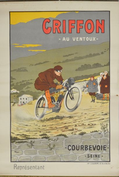 Walter Thor (1870-1929). Affiche «Griffon» au Ventoux. Imprimerie G. Elleaume-Paris....