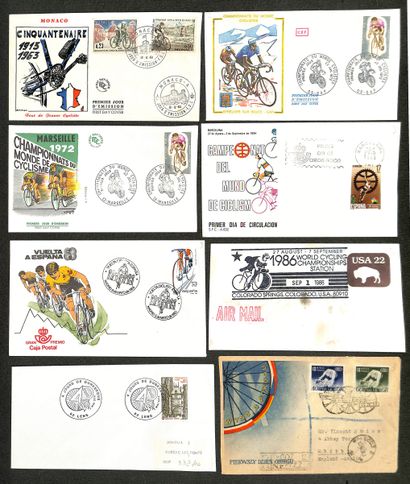 null Set of about 480 envelopes, including 1st day and philatelic flames of various...