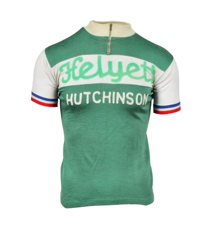 null Jacques Anquetil. Maillot de l'équipe Helyett Hutchinson porté lors de la saison...
