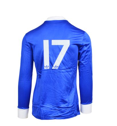 null Jersey n°17 of the French youth team worn during the international season 1979-1980....