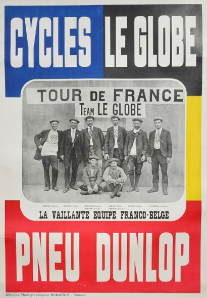 null Affiche des cycles. «Le Globe». La vaillante équipe Franco-Belge du Team le...