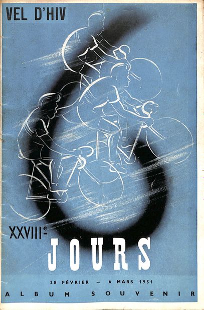 null Set of 4 programs of the 6 days of Paris at the Vel D'Hiv in the 50s. The program...