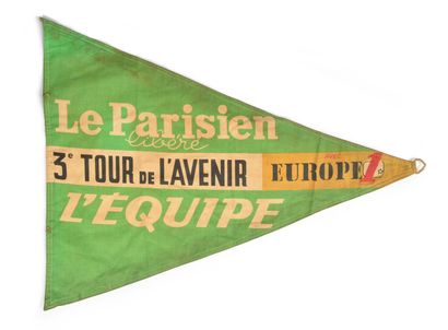 null Official car pennant of the Tour de l'Avenir 1963 won by the french André Zimmermann...