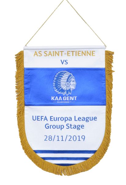 null Official pennant for the UEFA Europa League match between AS Saint-Étienne and...
