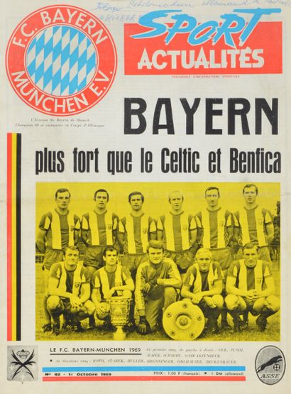 null Official programme "Sport Actualités" of the European Cup C1 match against Bayern...