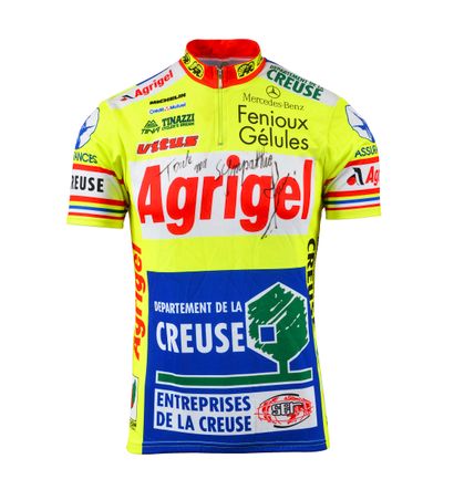 null Thierry Marie. Agrigel-La Creuse-Fenioux team jersey worn during the 1996 season....