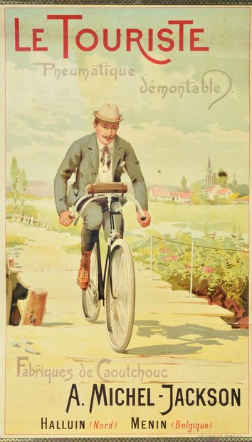 ANONYME. Poster "Le Touriste". Removable pneumatic advertising. Condition: some tears...