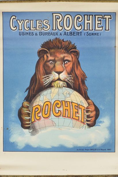 ANONYME. Affiche des cycles «Rochet». Imprimerie Philippe Chapellier-Paris. Etat:...
