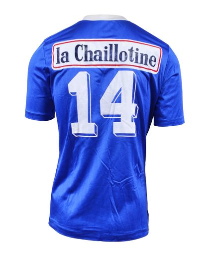 null Maillot n°14 de l'AJ Auxerre pour la saison 1980-1981 du Championnat de France...