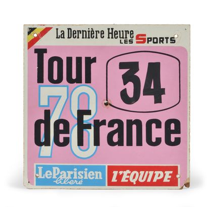 null Ensemble de 3 plaques de véhicule sur les Tour de France 1973, 1978 et 1980....